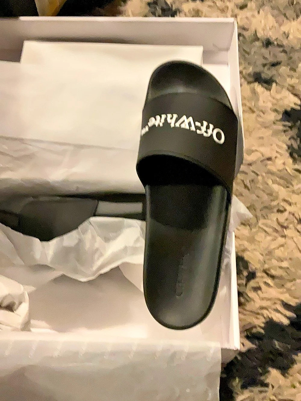 Off-White Pool Slides Black White Sandals